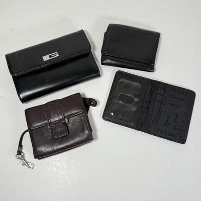 LOT 183L: Collection of Wallets: Leather, Guess, Fossil