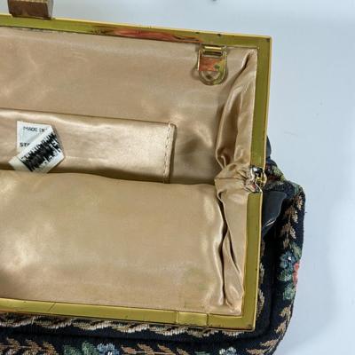 LOT 184L: Vintage Western Germany Tapestry Clutch & Velcro Belt