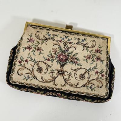 LOT 184L: Vintage Western Germany Tapestry Clutch & Velcro Belt