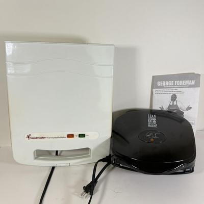LOT 185K: George Foreman Grill GR10B & Toastmaster Waffle Maker 287
