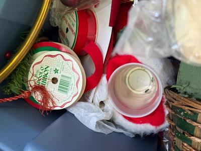 LOT 194P: Four Totes with Christmas Decor