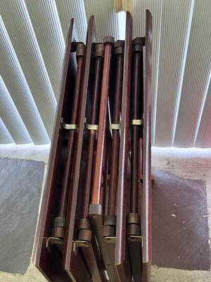 LOT 195P: Wooden TV Tray Table Set