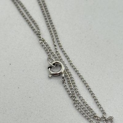 LOT 212J: 925 Sterling Silver Jewelry (11.38gtw) featuring Sterling Floating Opal Tulip Cap Pendant Necklace