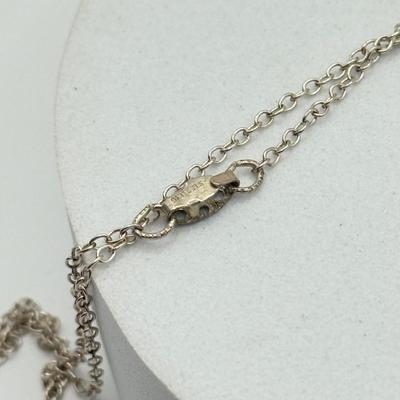 LOT 212J: 925 Sterling Silver Jewelry (11.38gtw) featuring Sterling Floating Opal Tulip Cap Pendant Necklace