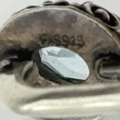 LOT 212J: 925 Sterling Silver Jewelry (11.38gtw) featuring Sterling Floating Opal Tulip Cap Pendant Necklace