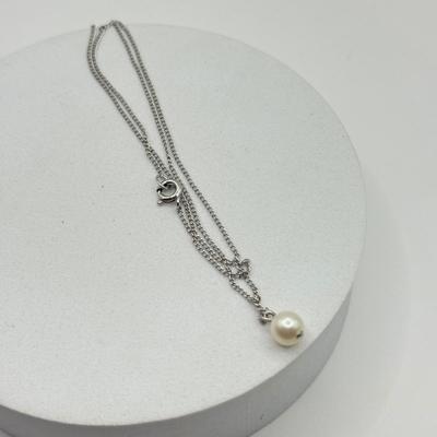 LOT 212J: 925 Sterling Silver Jewelry (11.38gtw) featuring Sterling Floating Opal Tulip Cap Pendant Necklace