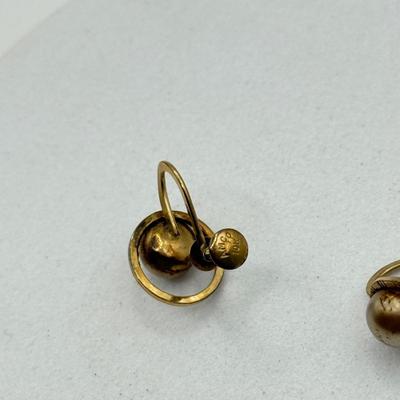 LOT 228J: Vintage Armco 10k Gold Screwback Earrings (1.78gtw)
