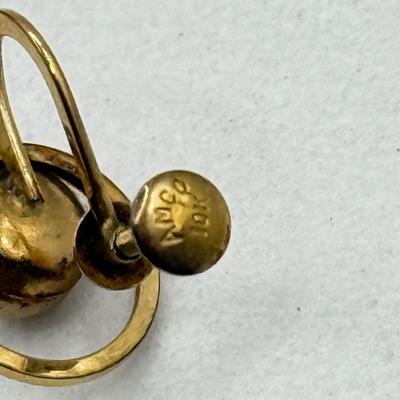 LOT 228J: Vintage Armco 10k Gold Screwback Earrings (1.78gtw)