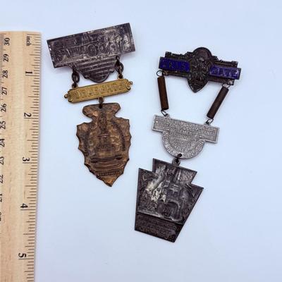 LOT 229J: Vintage Fire Delegate Badges