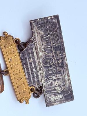 LOT 229J: Vintage Fire Delegate Badges