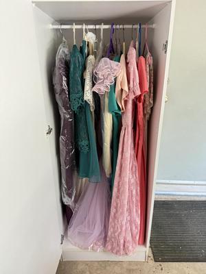 LOT 232G: Collection of 1980s Formal Wear & Prom Dresses