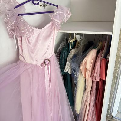 LOT 232G: Collection of 1980s Formal Wear & Prom Dresses