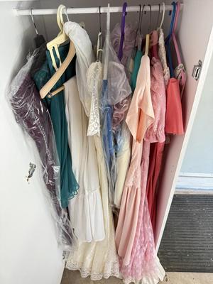 LOT 232G: Collection of 1980s Formal Wear & Prom Dresses
