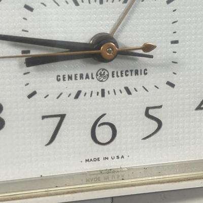 LOT 233D: Vintage Clocks: Elgin Leather Case Pocket Clock made in Western Germany & General Electric Clocks Models 7391-4 & 7309