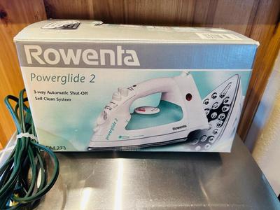 TRAMONTINA STAINLESS STEEL TRASH CASH, ROWENTA POWER GLIDE 2 IRON AND EXTENSION CORD