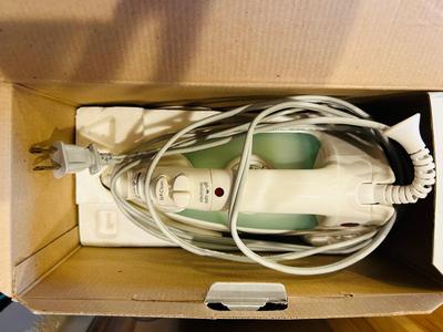 TRAMONTINA STAINLESS STEEL TRASH CASH, ROWENTA POWER GLIDE 2 IRON AND EXTENSION CORD