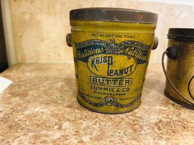 NEAT OLD PEANUT BUTTER CANS