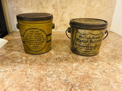NEAT OLD PEANUT BUTTER CANS