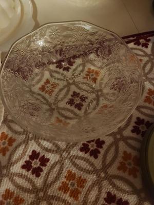 Floral Glass Bowl