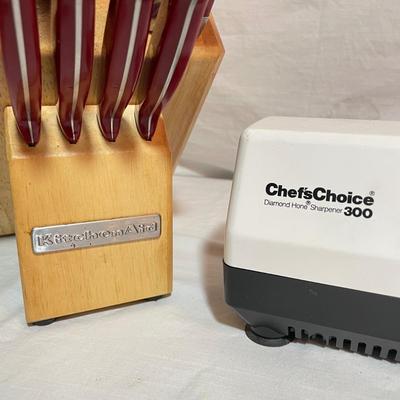 11 Piece KitchenAid Knife Block Set & Sharpener (DR-SS)