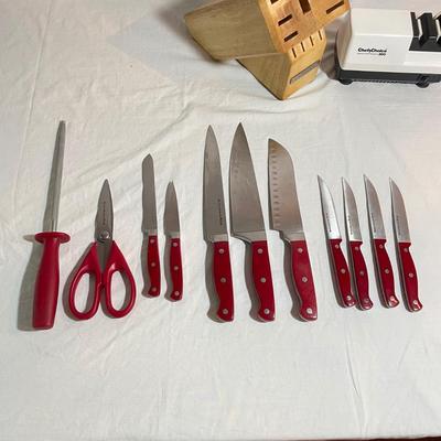 11 Piece KitchenAid Knife Block Set & Sharpener (DR-SS)