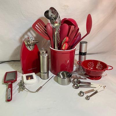 Red Cuisinart & KitchenAid Utensils & Stainless Gadgets (K-SS)