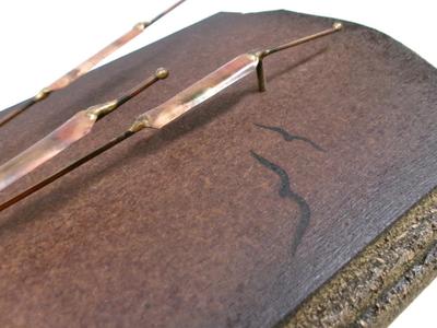 Vintage MCM Copper Brass Wood Tall Grass & Cattails Wheat Sculpture Wall Plaques Mid Century