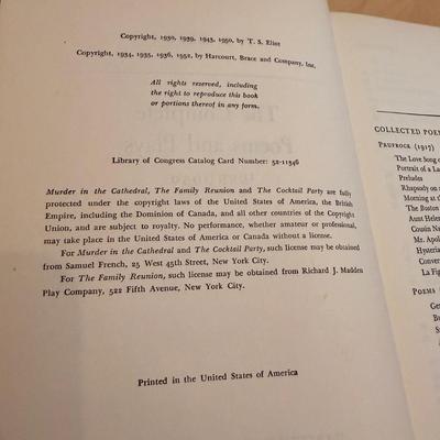 1st Edition T.S. Eliot & Robert Frost plus More Poetry Books (D-HS)