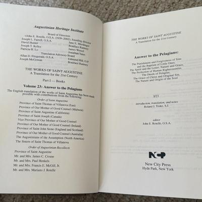 “The Works of St. Augustine A Translation for the 21st Century”, Six Volumes (LE-HS)