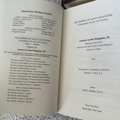 “The Works of St. Augustine A Translation for the 21st Century”, Six Volumes (LE-HS)
