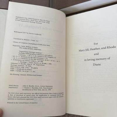 “The Works of St. Augustine A Translation for the 21st Century”, Six Volumes (LE-HS)
