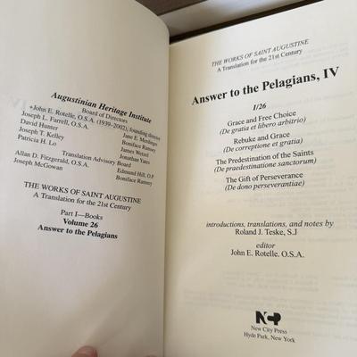 “The Works of St. Augustine A Translation for the 21st Century”, Six Volumes (LE-HS)