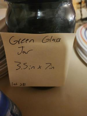 Green Glass Jar