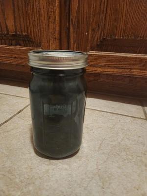 Green Glass Jar