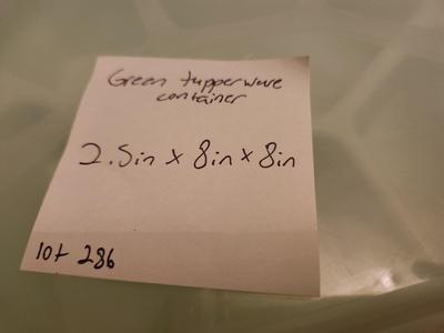 Green Tupperware Containers