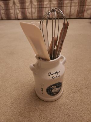 Goose Pot with kitchen utensils
