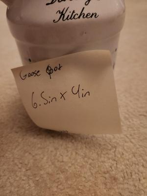 Goose Pot with kitchen utensils
