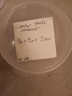 Circular Plastic Container