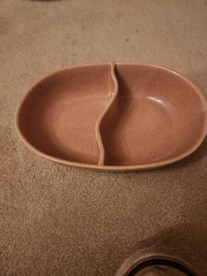 2 Sectioned Brown Dish