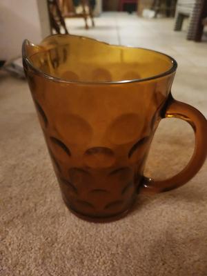 Brown Glass Pitcher