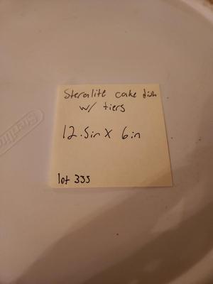 Steralite Cake Dish w/ Tiers