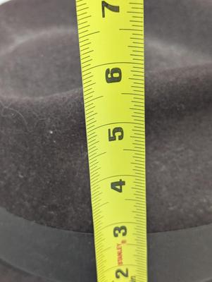 The Cockpit Designer Collection Size Large Made In USA Brown Wool Fedora Hat & Belt