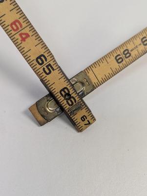 Vintage Lufkin Extension Rule Red End Folding Ruler Imperial 72" Wood USA