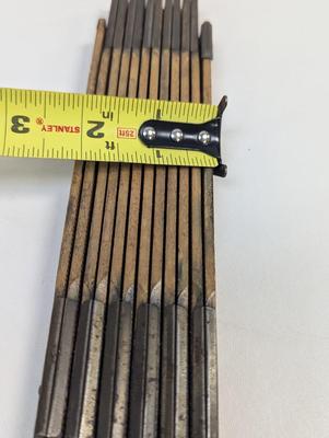 Vintage Lufkin Extension Rule Red End Folding Ruler Imperial 72" Wood USA