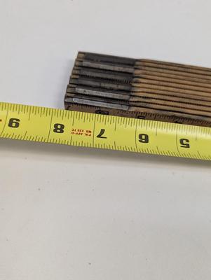 Vintage Lufkin Extension Rule Red End Folding Ruler Imperial 72" Wood USA