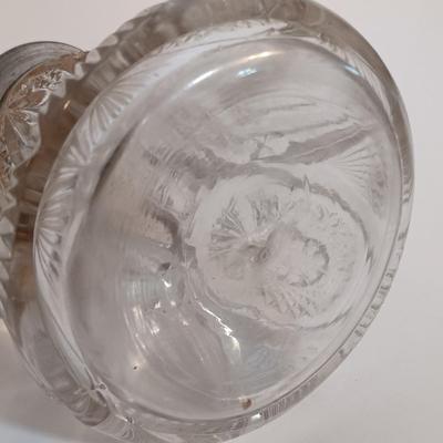 LOT 212: Galena Crystal Biscuit Jar, Waterford Crystal Honey Jar, Sterling Silver Spoon & More