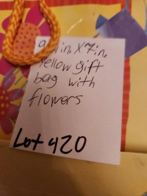Yellow Giftbag w/ Flowers