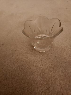 Glass Flower Shaped Candle Holder