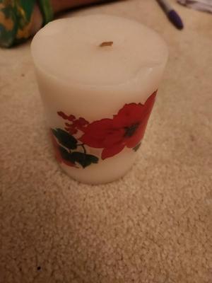 White Christmas Candle