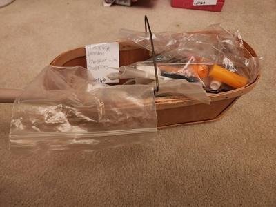 Wooden Basket w/ Supplies